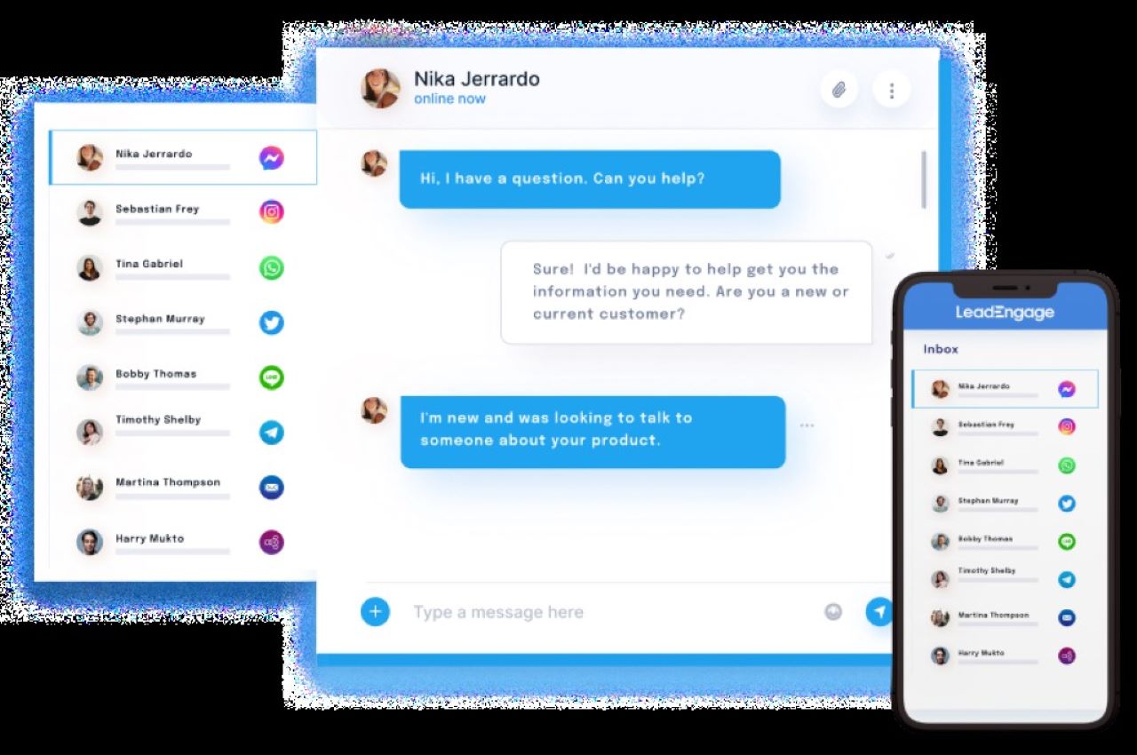 screenshot of Lead Engage
